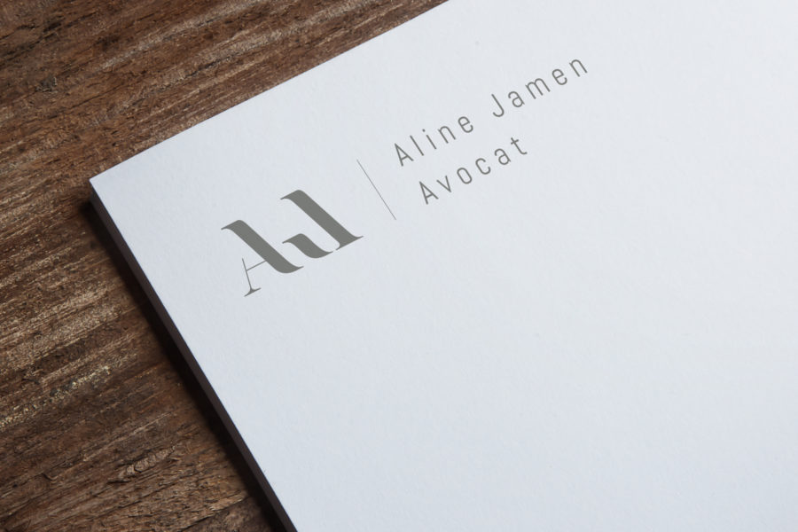 Identité visuelle logo Aline Jamen Avocats