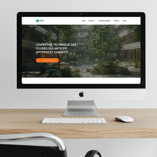Création de site internet pour bureau d'études fluides et thermique à Lyon - Design professionnel pour l'ingénierie du bâtiment par Entourage Communication