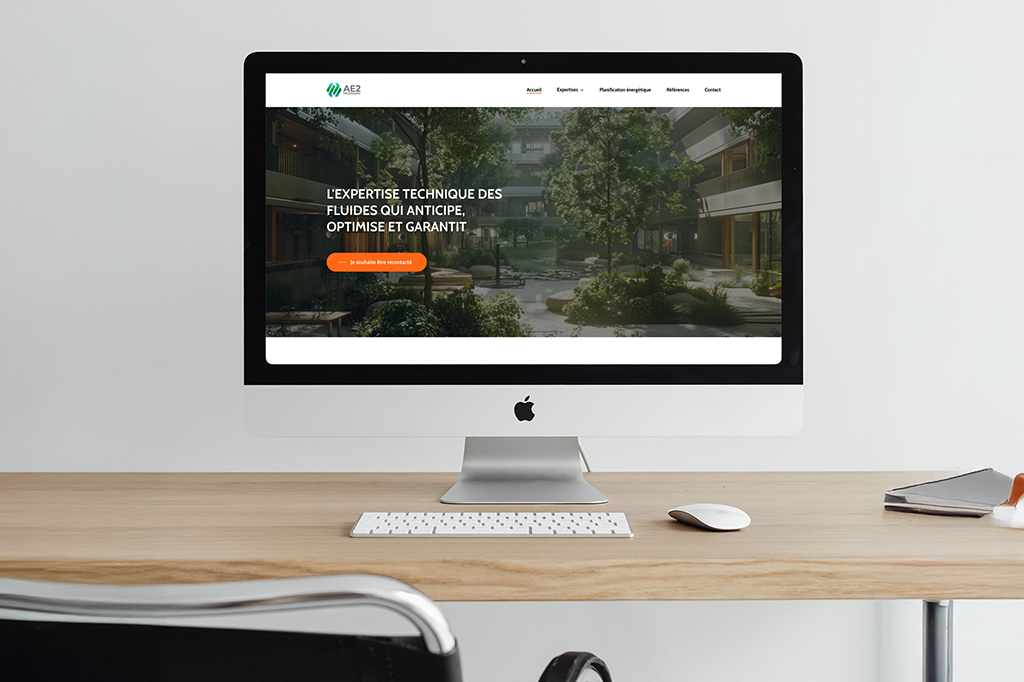Création de site internet pour bureau d'études fluides et thermique à Lyon - Design professionnel pour l'ingénierie du bâtiment par Entourage Communication