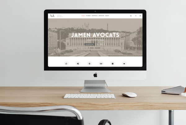 Création de site internet pour avocat à Lyon - Webdesign épuré pour le cabinet de Maître Aline Jamen par Entourage Communication