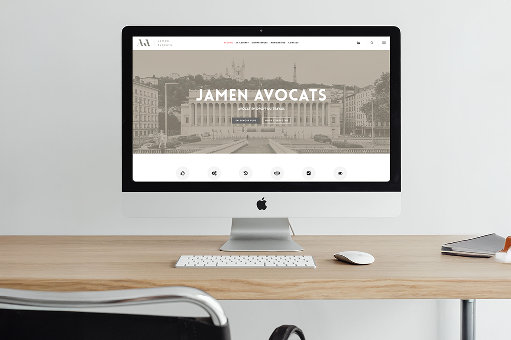 Création de site internet pour avocat à Lyon - Webdesign épuré pour le cabinet de Maître Aline Jamen par Entourage Communication