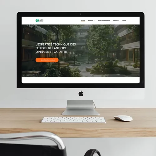 Création de site internet pour bureau d'études fluides et thermique à Lyon - Design professionnel pour l'ingénierie du bâtiment par Entourage Communication