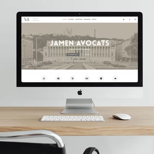 Création de site internet pour avocat à Lyon - Webdesign épuré pour le cabinet de Maître Aline Jamen par Entourage Communication