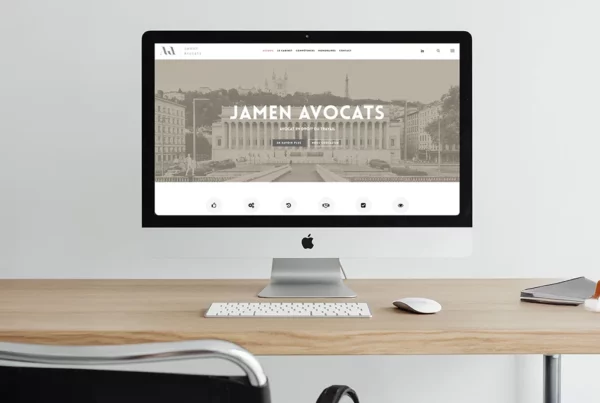 Création de site internet pour avocat à Lyon - Webdesign épuré pour le cabinet de Maître Aline Jamen par Entourage Communication
